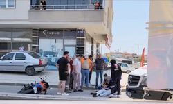 Motosiklet sürücüsü yaralandı