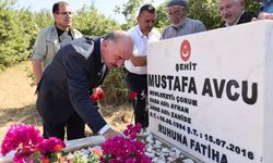 15 Temmuz şehidi kabri başında anıldı