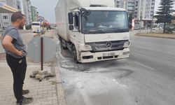 TIR’da çıkan yangın büyümeden söndürüldü