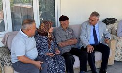 Yangın mağduru  aileye destek sözü