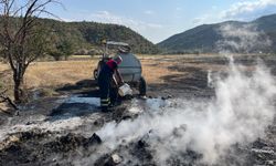 Tarlada çıkan  yangın söndürüldü