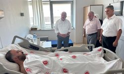Kazada yaralanan nikah memuruna moral ziyareti