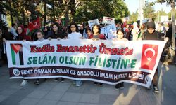 Çorum'da yüzlerce kişi Gazze için yürüdü