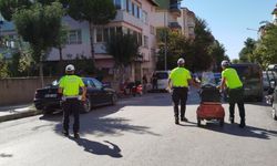Trafik ekiplerinden sıkı denetim: 15 motosiklet trafikten men edildi