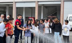 Osmancık'ta öğrenciler  itfaiyecilik mesleğini deneyimledi