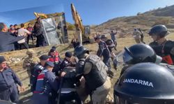 Çorum'da köylülerle jandarma arasında arbede
