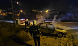 Park halindeki araç yandı