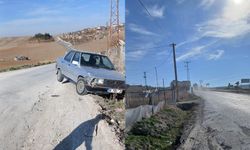 Yaşlı çiftin aracına çarpıp kaçtı