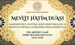 Merhum öğretmenler  için mevlid yapılacak