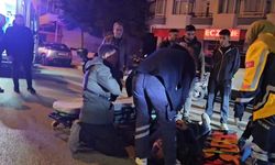 Çorum’da motosiklet devrildi sürücü yaralandı