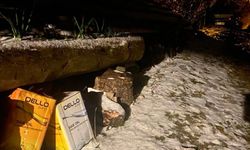 Akpınar Köyü'ne yılın ilk karı düştü