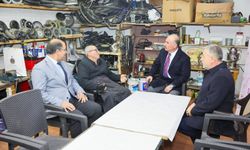 Vali Ali Çalgan akülü  araç tamir atölyesinde