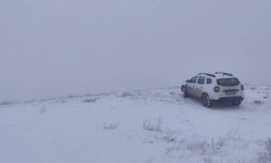 Sungurlu'nun yüksekleri beyaza büründü