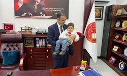 SMA Hastası Baran’dan Başsavcı Bektaş’a ziyaret