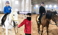 Akkentli çocuklar at üzerinde unutulmaz bir gün yaşadılar