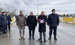 Vali Çalgan, Çorum-Ankara  yolunda trafik denetimine katıldı