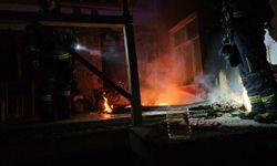 Metruk evde çıkan yangın söndürüldü