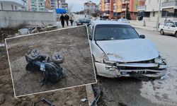 Baba-kız kazada yaralandı! Kaza anı kameralara yansıdı