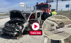 6 kişinin yaralandığı kaza kamerada