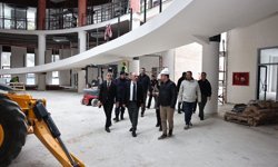 Vali Çalgan, Kültür Merkezi ve  Kütüphane inşaatını inceledi