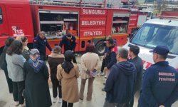 Sungurlu Belediyesi İtfaiye Müdürlüğü'nden yangın eğitimi