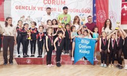 Cimnastikte öğrenciler hünerlerini sergilediler