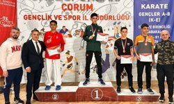Çorumlu karateci Furkan  Algutlu Türkiye ikincisi
