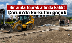 "Bir anda toprak altında kaldı! Çorum'da inşaatta korkutan göçük"