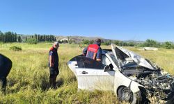 Çorum'da kontrolden çıkan otomobil devrildi: 1 ölü