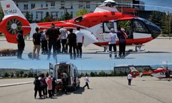 Çorum'da helikopter ambulans balkondan düşen 5 yaşındaki çocuk için havalandı
