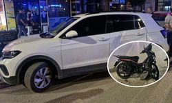 Otomobille motosiklet çarpıştı: 1 yaralı