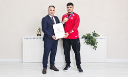 Balkan Şampiyonu  Serhat Abay’a ödül