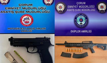 Asayiş operasyonlarında  çok sayıda silah ele geçirildi