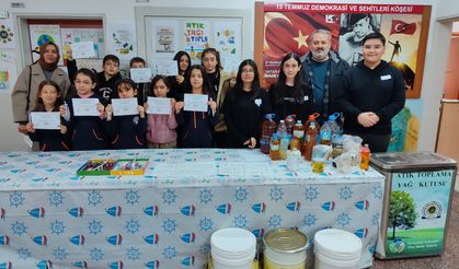 Gazipaşa Ortaokulu’ndan çevreye örnek proje 100 kilogram atık yağ toplandı