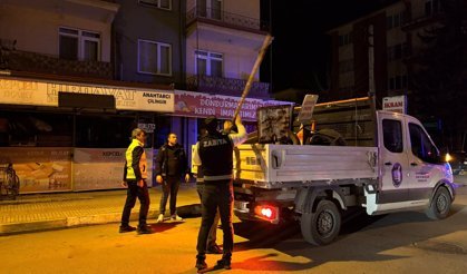 Zabıta ekiplerinden  gece denetimi