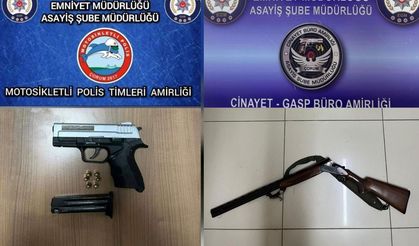 Asayiş operasyonlarında  2 adet silah ele geçirildi