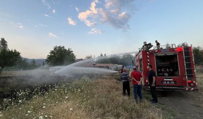 Osmancık’ta çıkan ot  yangını söndürüldü