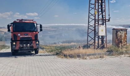 Örtü yangınını  itfaiye söndürdü