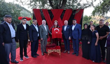 Vali Çalgan, genç çiftin  mutluluğuna ortak oldu