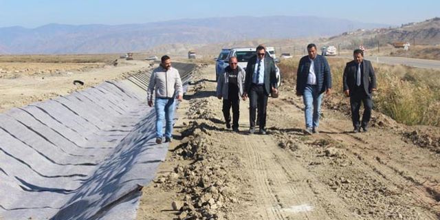 Uğurludağ Kaymakamı Şahin'den sulama projesi inşaatında inceleme