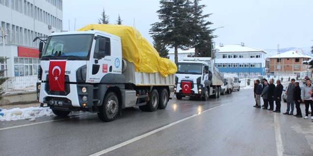 Ortaköy’den yardım malzemesi