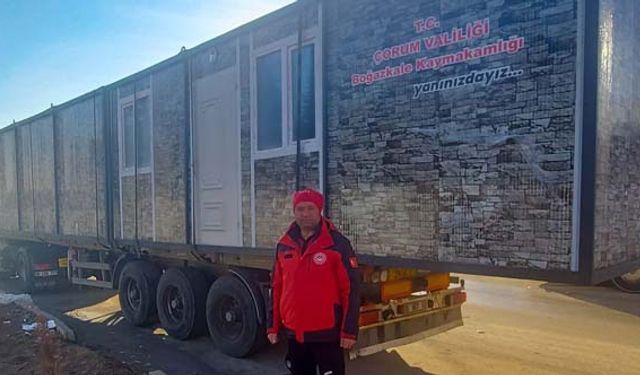 Boğazkale'den deprem bölgesine 2 karavan gönderildi