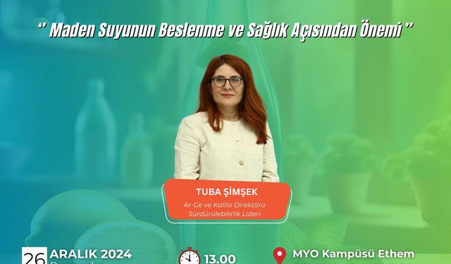 Maden suyunun beslenme için önemini ele alınacak