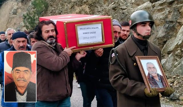 Kıbrıs gazisi son  yolculuğuna uğurlandı