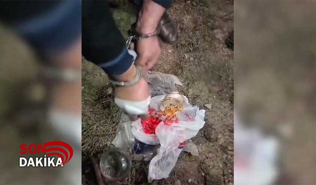 Çorum'da ki cinayetin operasyon görüntüleri paylaşıldı! İşte altınları gömdüğü yer