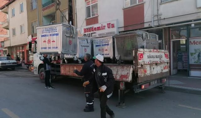 Sungurlu’ye yeni  çöp konteynerleri