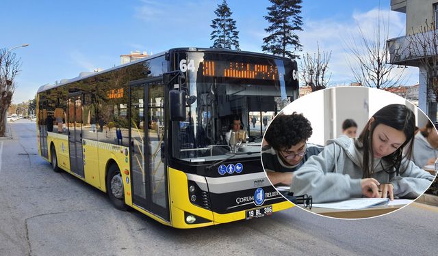 Sınav günü toplu taşıma  öğrencilere ücretsiz