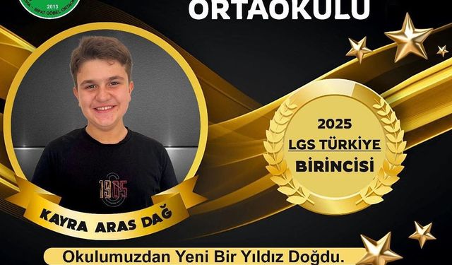 Osmancıklı Kayra Aras Dağ,  LGS’de 500 tam puan aldı