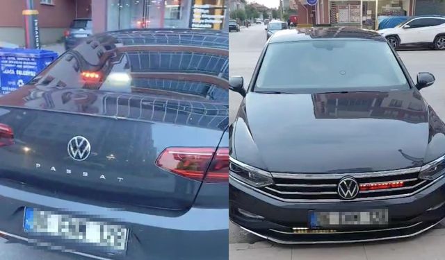 Usulsüz çakar kullanan sürücüye ceza yağdı