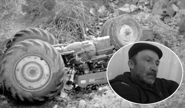 Devrilen traktörün  altında kalan kişi öldü